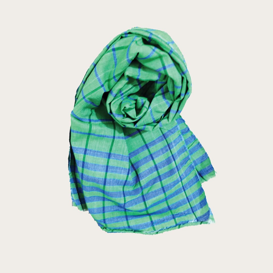 Cotton Gamchha (Green-Blue)
